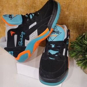 Patrick Ewing Wrap Black Baltic Shocking Orange 1EW90103-968 Sneakers Sz 9.5